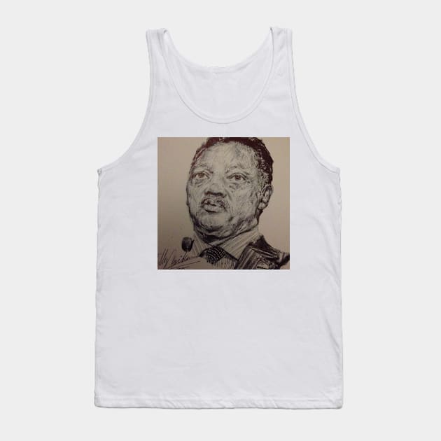 Jesse Jackson Portrait Tank Top by billyhjackson86